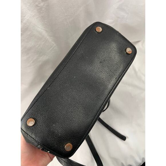 Kate Spade Margaux Black Taupe Leather Tote Handbag GS - Picture 7 of 8